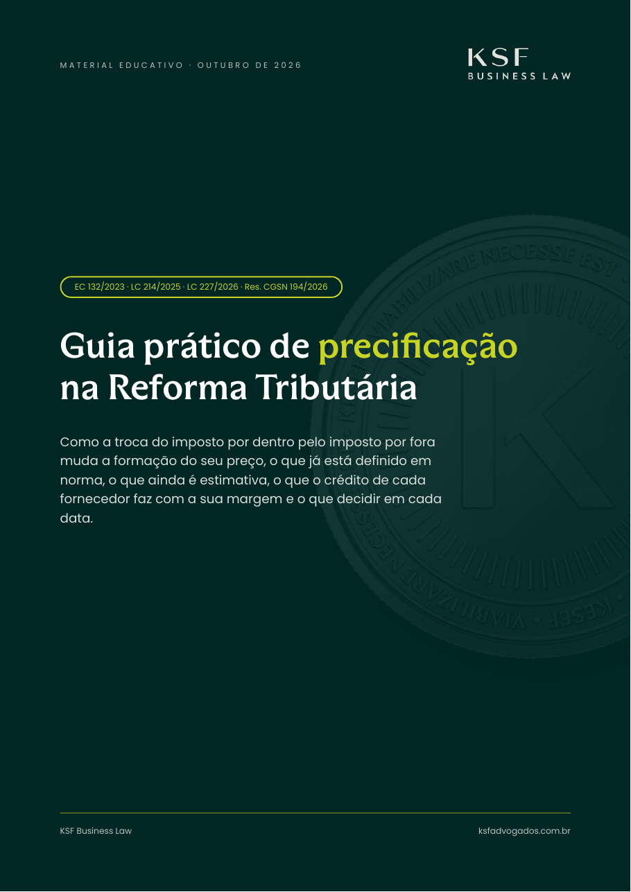 Capa do Guia prático de precificação na Reforma Tributária